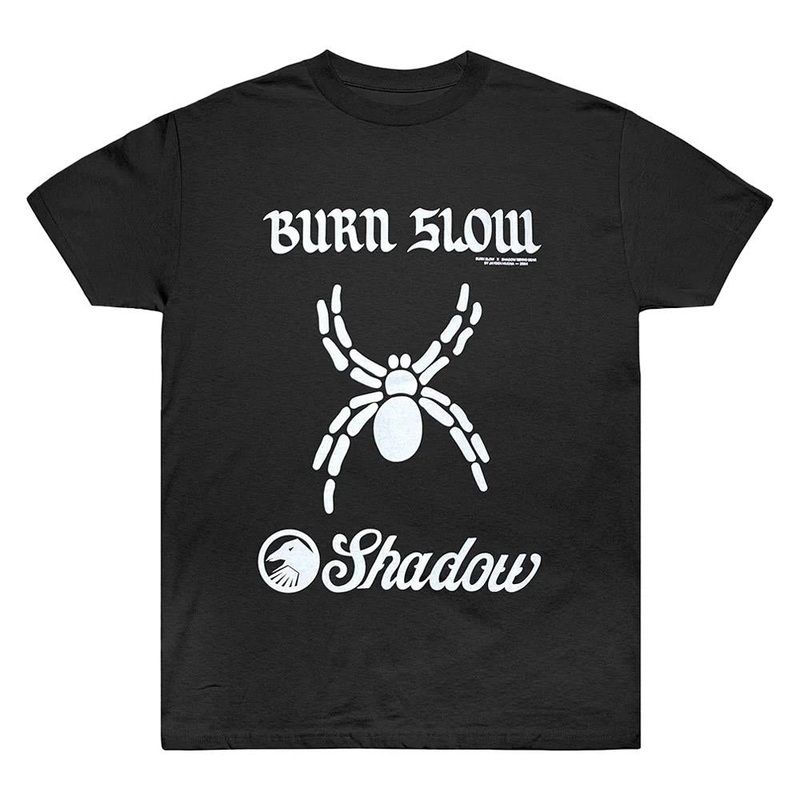Burn Slow x Shadow Riding Gear Spider Logo T-shirt – Black XX Large
