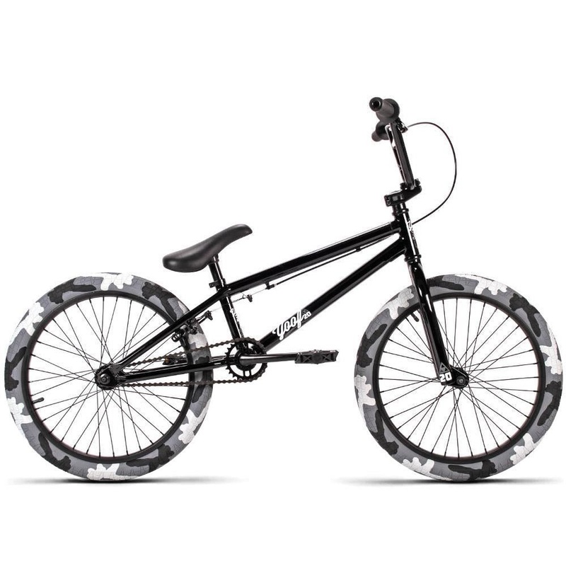 Jet BMX Yoof 20″ BMX Bike Gloss White with Grey Camo Tyres