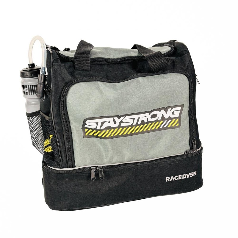 Stay Strong Chevron Kit/Helmet Bag – Black and Grey