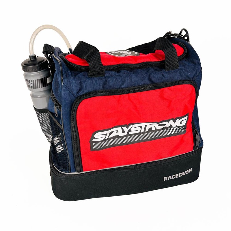 Stay Strong Chevron Kit/Helmet Bag – Navy and Red