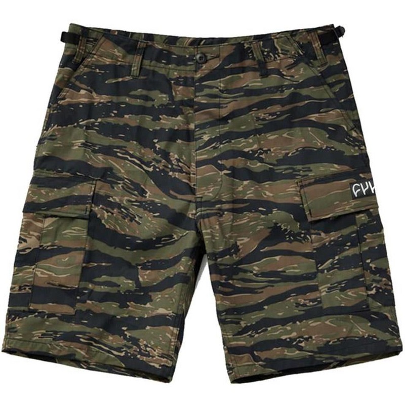 Cult Military Shorts – Tiger Camo Medium (31″ – 35″ waist)