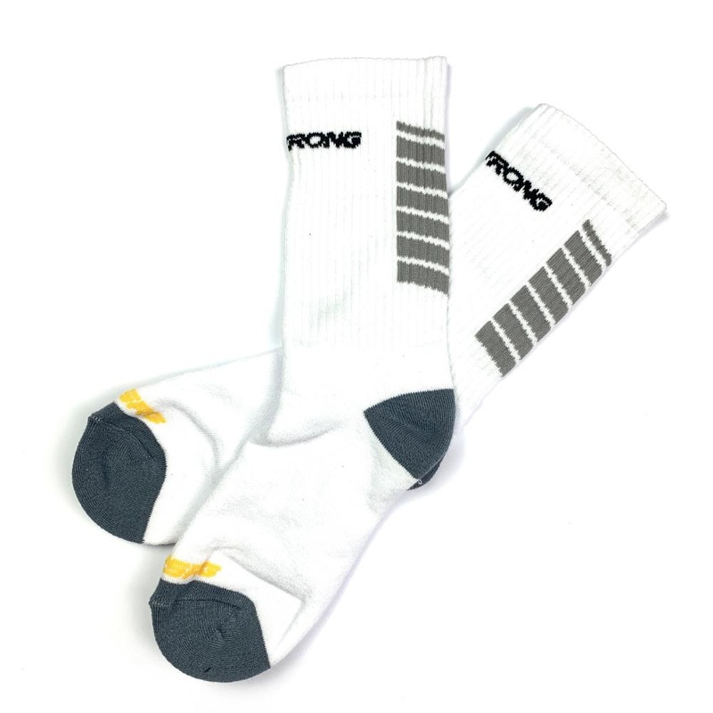 Stay Strong Chevron Socks – White Large/X Large