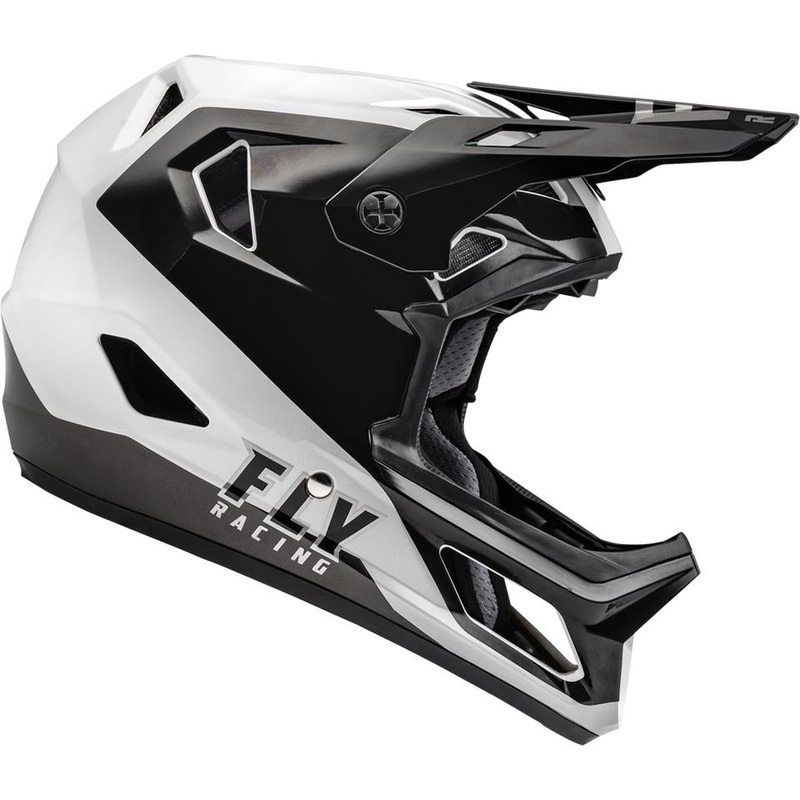 Fly Racing Youth Rayce Helmet – Black/White Youth Large