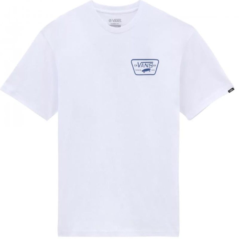 Vans Full Patch T-Shirt – White/True Blue Large