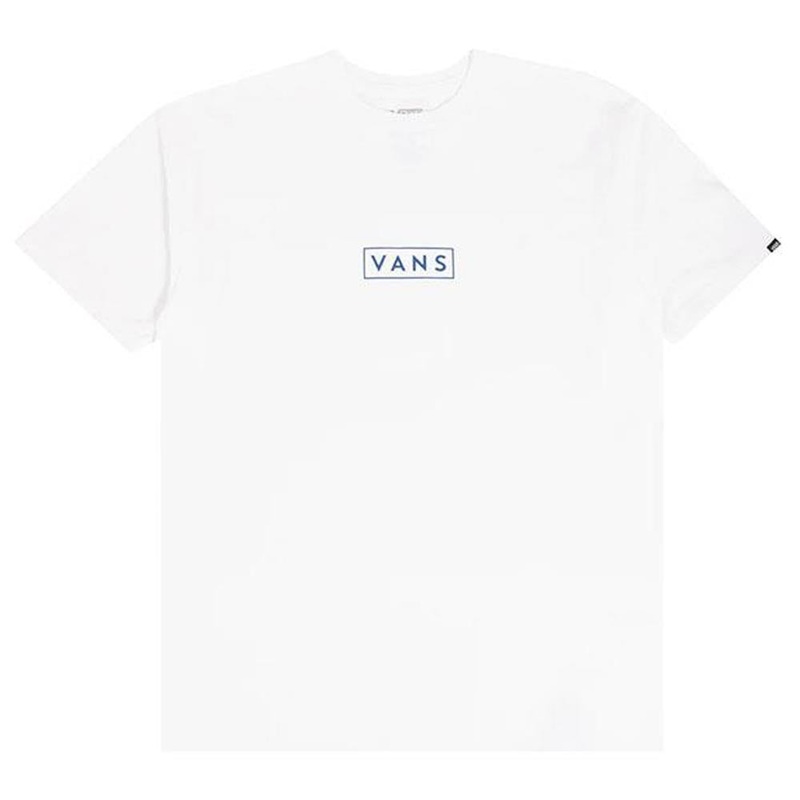 Vans Classic Easy Box T-Shirt – White/True Blue Medium