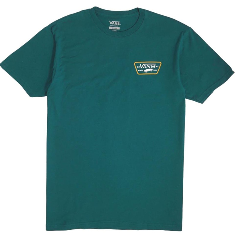 Vans Full Patch Back T-Shirt – Deep Teal/White Small
