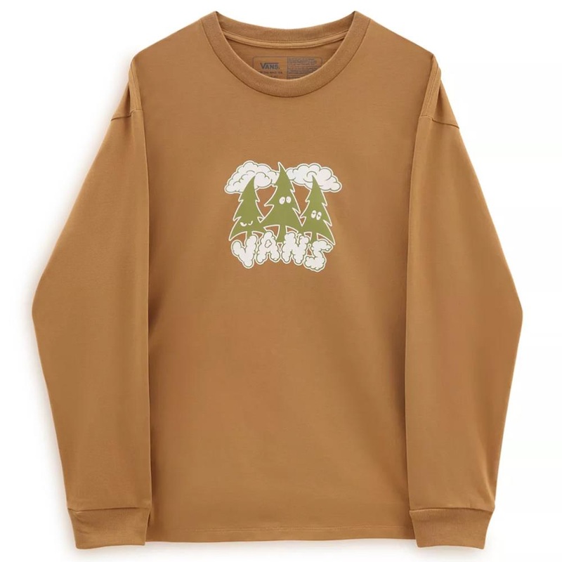 Vans Off The Wall Skate Classics Long Sleeve T-Shirt – Bone Brown Medium