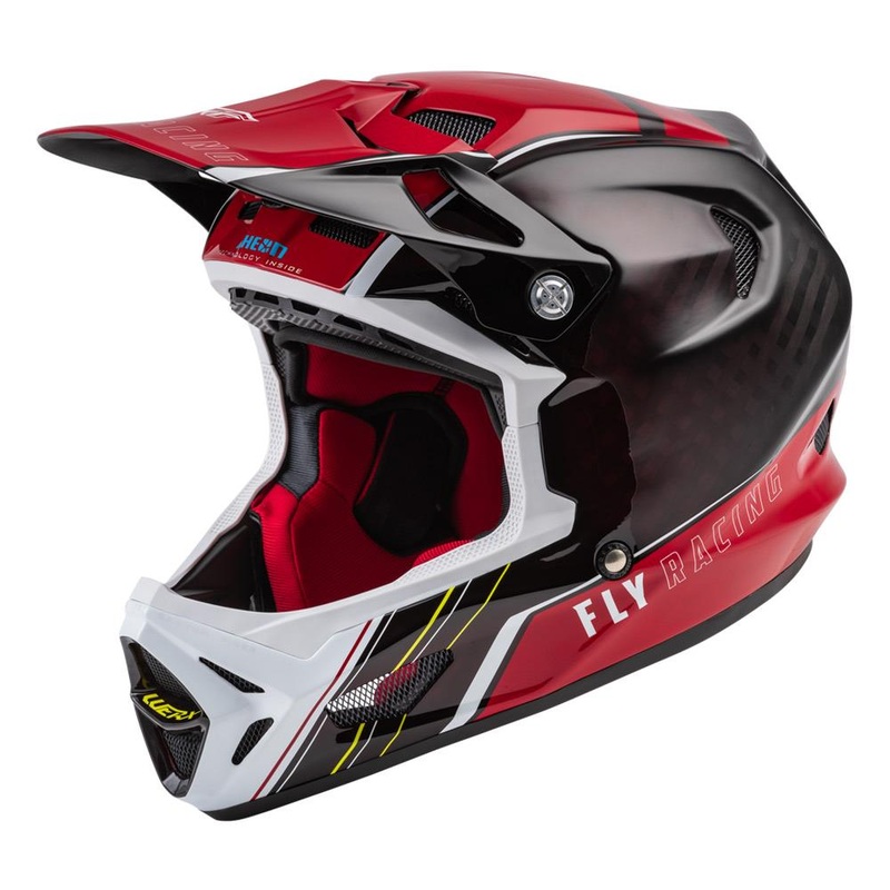 Fly Racing Werx-R Carbon Helmet – Red/White/Black Medium