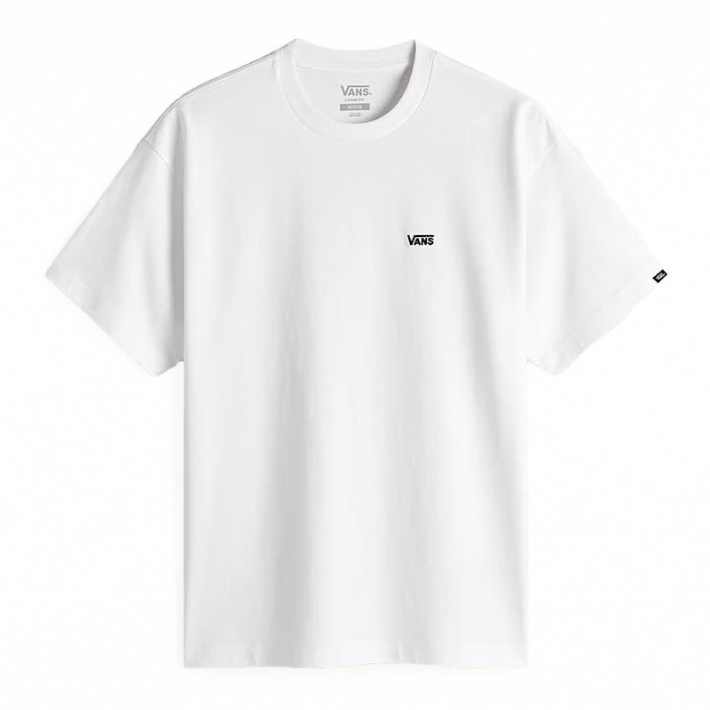 Vans Left Chest Logo T-shirt – White/Black Medium