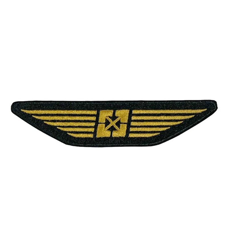 Fit Wide Wings 5” Patch – Black and Gold