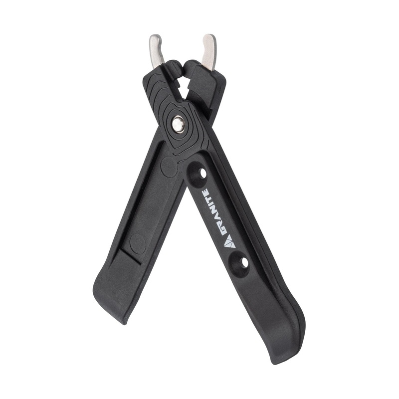 Granite TALON Tyre Lever w/ S/S Chain Removing Tips Black