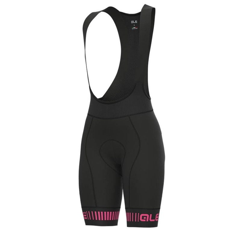 Al Strada PR-R Wmn Bibshorts Black/Pink L Black / Cyan XS