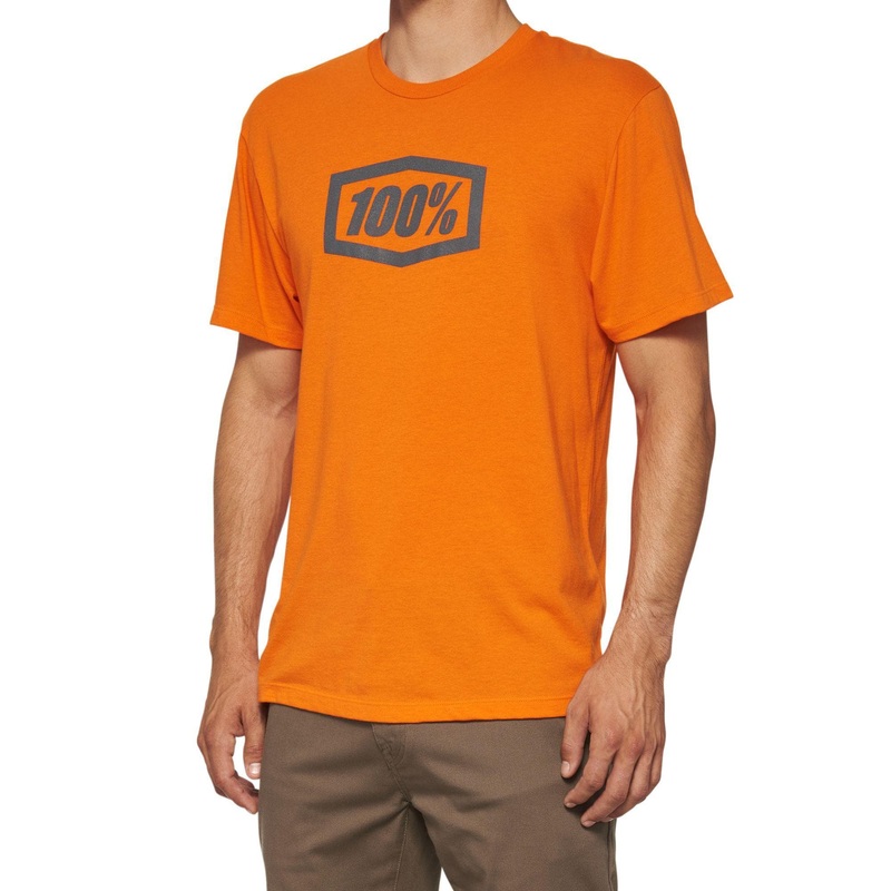 100% ICON Short Sleeve T-Shirt Ocean Blue Heather S