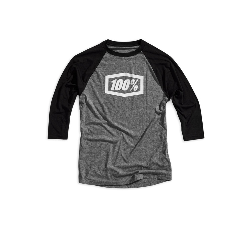 100% Icon  Tech Tee Grey / Black S