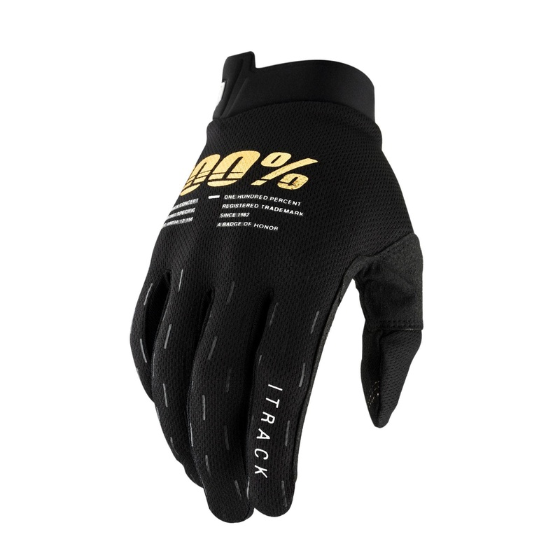 100% iTrack Gloves Black Black S