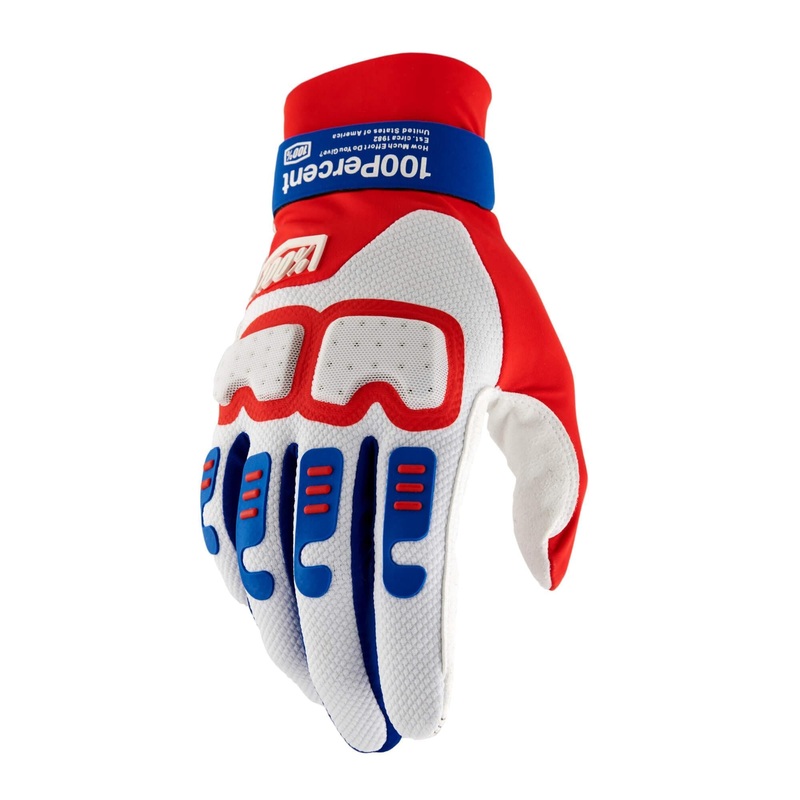 100% Langdale Gloves Red/White/Blue M