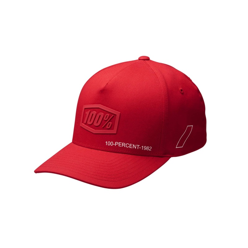 100% Shadow FlexFit X-Fit Cap Red S / M