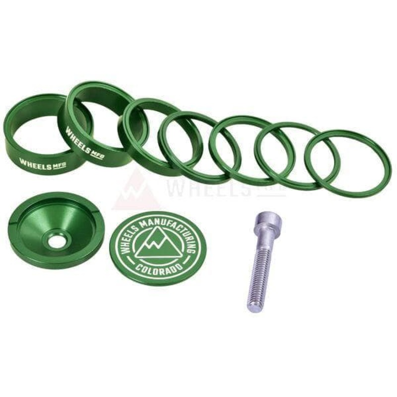 Wheels Manufacturing Pro StackRight Headset Spacer Kit Green