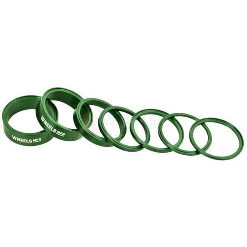 Wheels Manufacturing StackRight Headset Spacer Kit Green