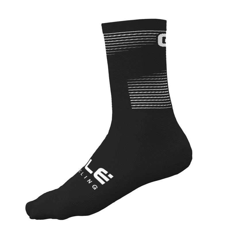 Ale Clothing Sprint Q-Skin 16cm Socks Black S (36-39)