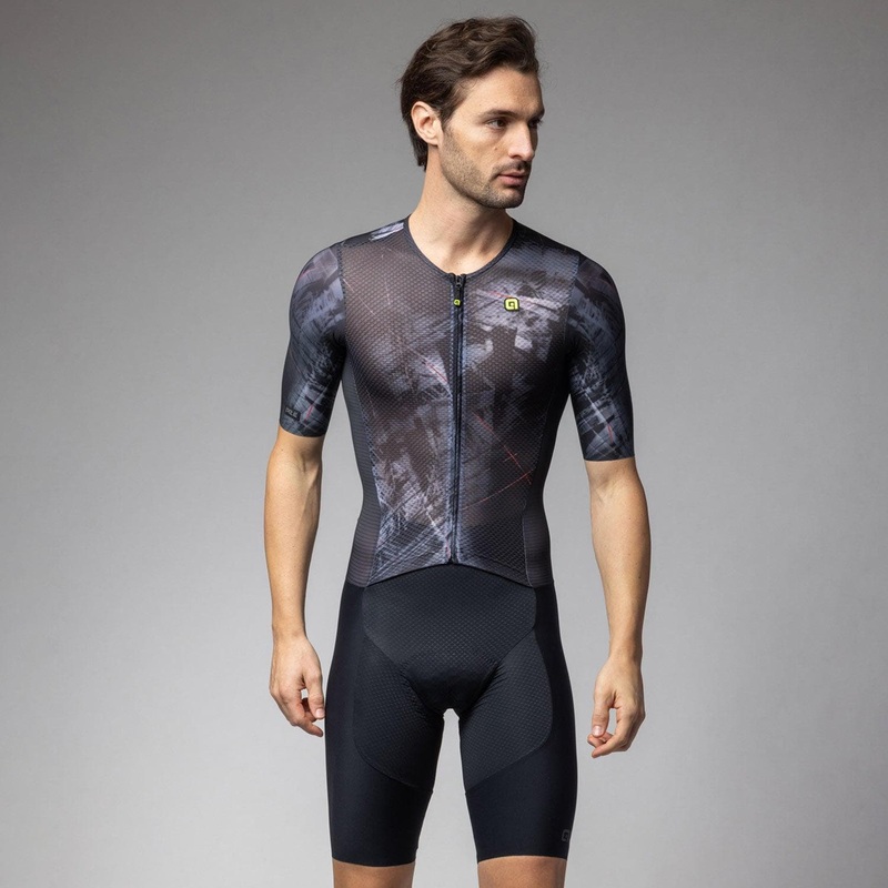 Ale Clothing Mirror Pr-E SS Skinsuit Black M