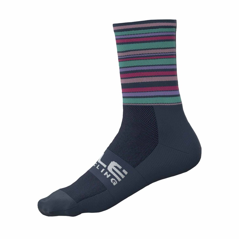 Ale Clothing Flash Q-Skin 16cm Socks Blue S (36-39)