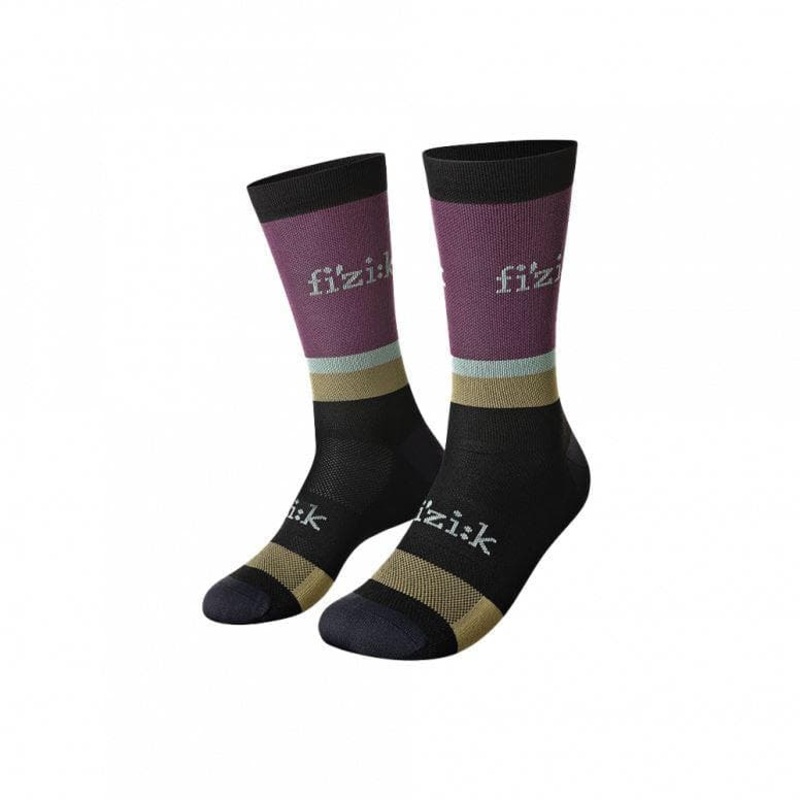 Fizik Team Edition Cycling Socks – Mud/Grape – Medium