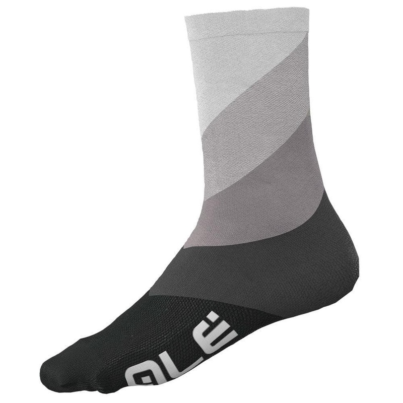 Ale Clothing Diagonal Digitopress Q-Skin 16cm Socks Grey S (36-39)