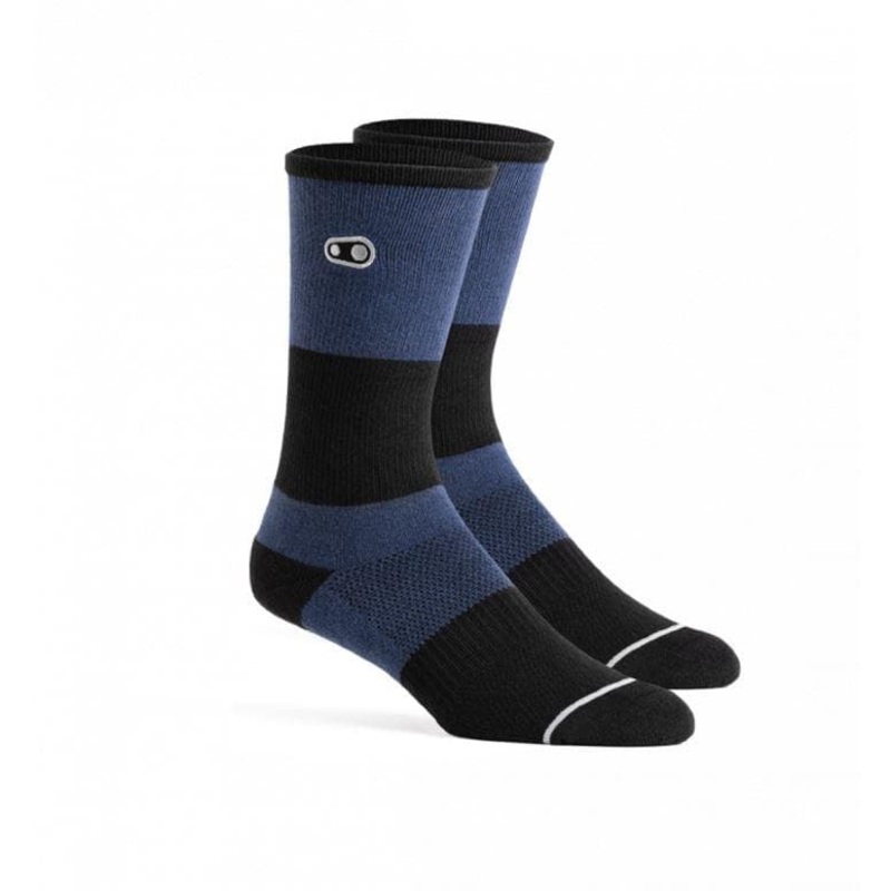 Crankbrothers Icon Casual Socks – Navy/Black – Small/Medium White S / M