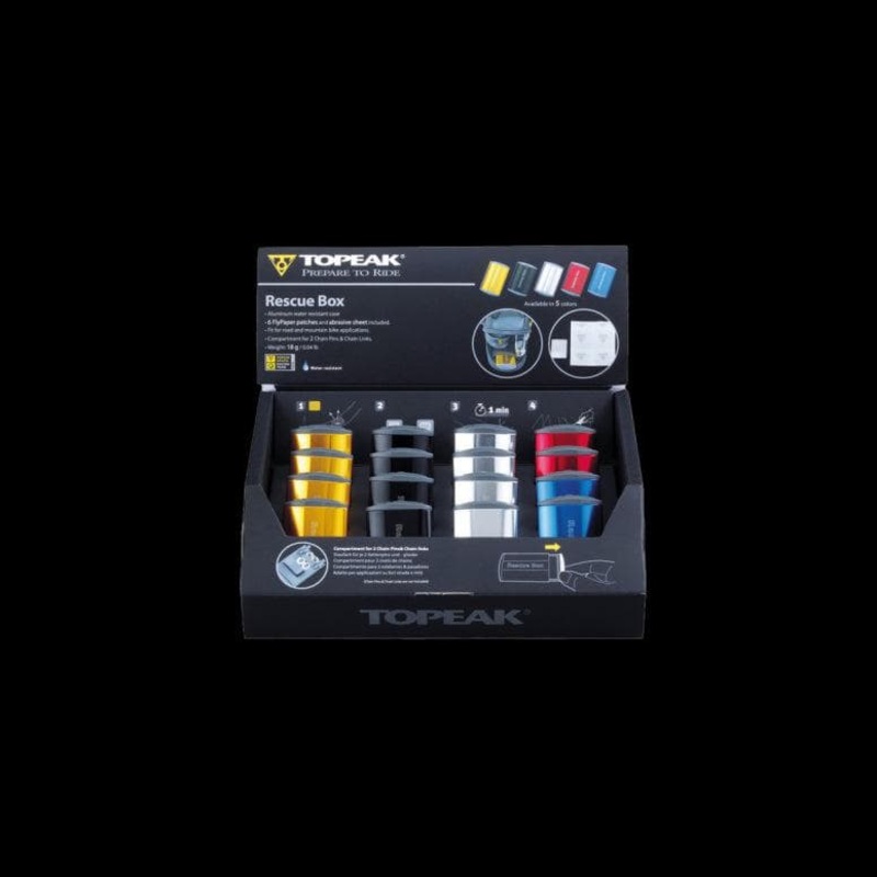 Topeak Rescue Box counter top display – Black