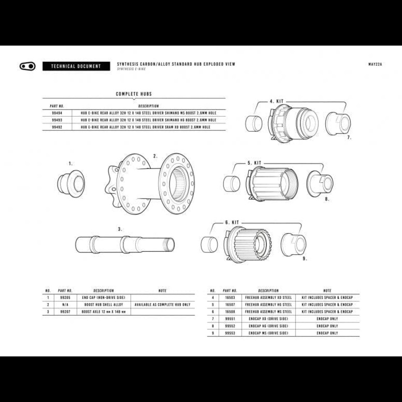 Crankbrothers Synthesis Ebike Rear Hub – Black