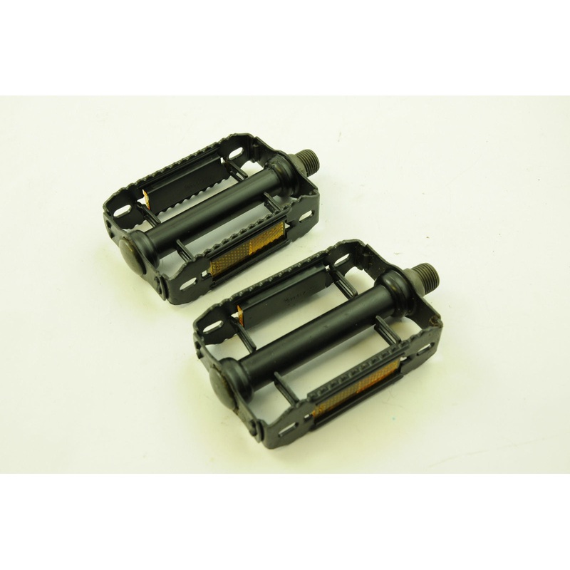WAGNER 9-16BLACK STEEL RAT-TRAP PEDALS, GERMAN MADE NOS FOR 70s 80s RACERS