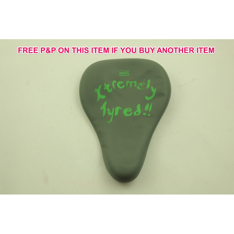 WATERPROOF SILICONE SECOND SKIN BIKE SADDLE COVER “XTREMELY TYRED” GREEN