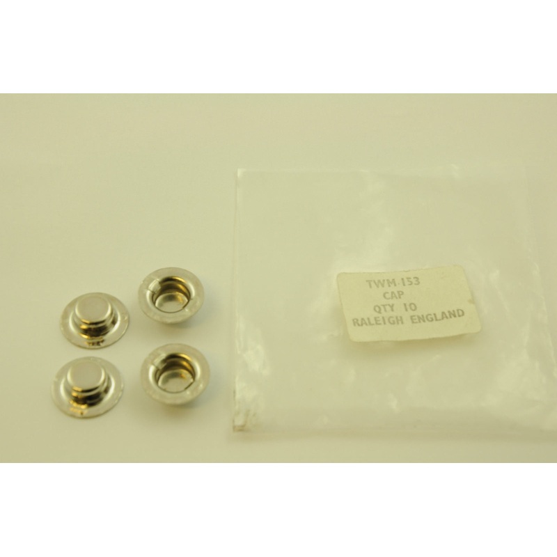 4 x 3-8″ DOTLOC DOME AXLE CAPS FOR 70s ANTIQUE RALEIGH PRAMS,PUSH CHAIRS ETC
