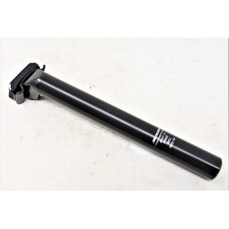 Zoom 27.2mm Alloy Short Bike Saddle Seat Post 10″ 250mm Micro Adjust Black
