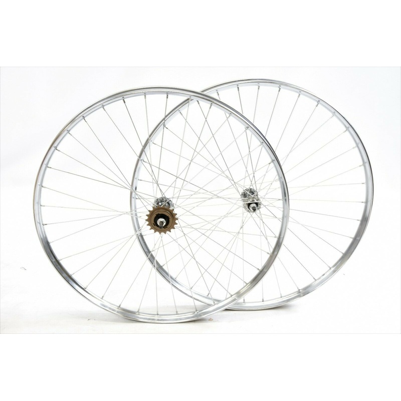 26 x 1  (584) Wheels For Vintage Roadster Antique Bike Westwood Rod Brake Steel Chrome Rims FRONT WHEEL ONLY