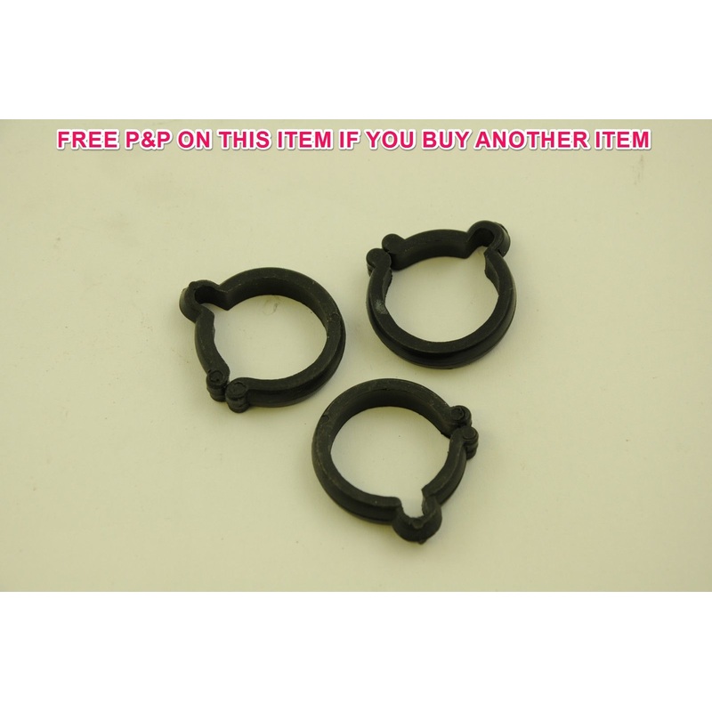3x OLD SCHOOL 1″ 25.4mm PLASTIC BRAKE CABLE CLIPS NOS MADE IN 80s BLACK